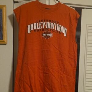 Harley-Davidson Vibrant Orange Graphic Tee
